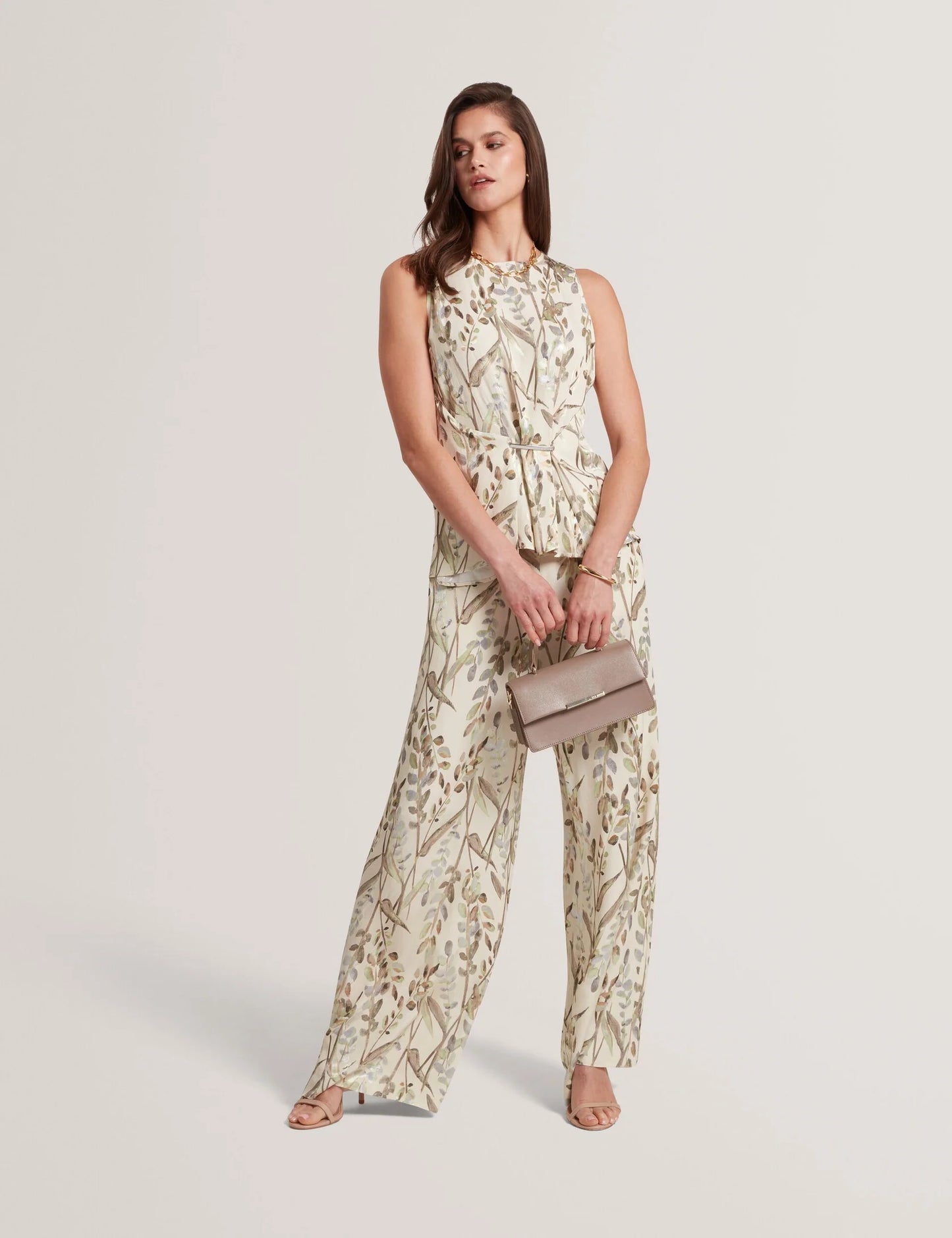 Ted Baker - top CLOWDIA met bladmotief