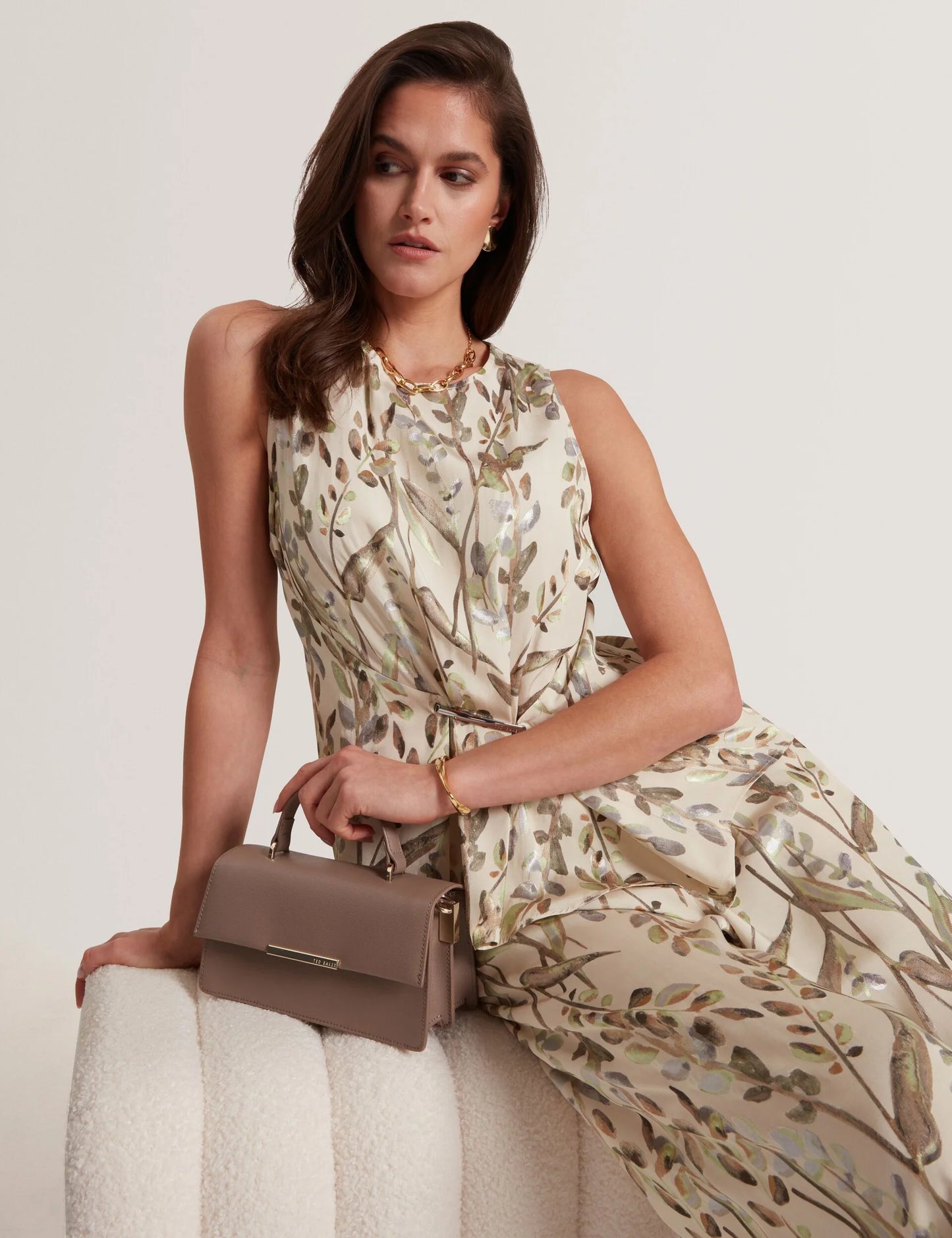Ted Baker - top CLOWDIA met bladmotief