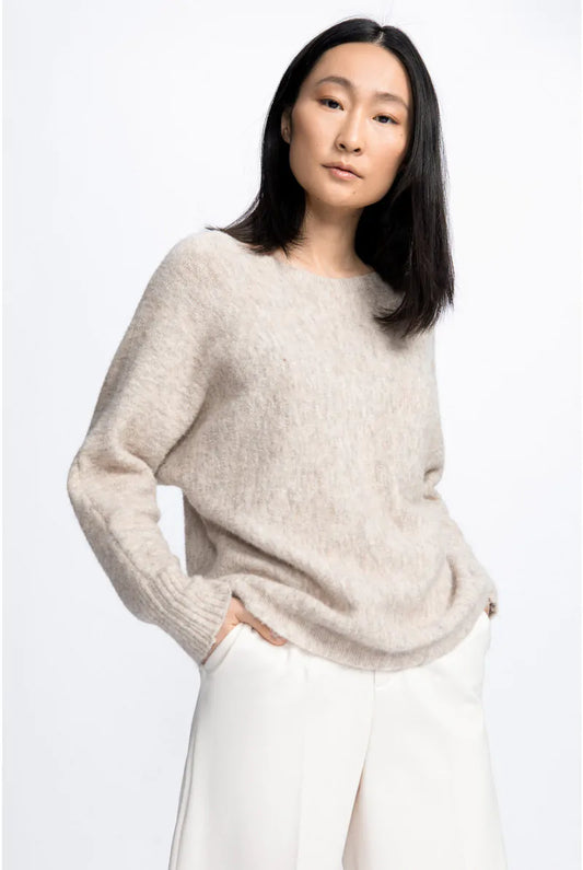 Pull beige van merinowol -  Xandres