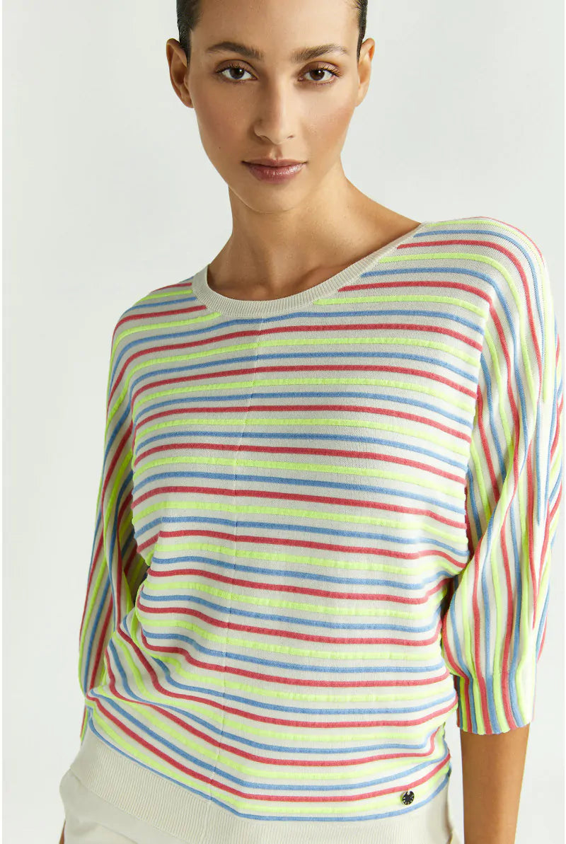 Gestreepte pull met pofmouw GABONI - Xandres