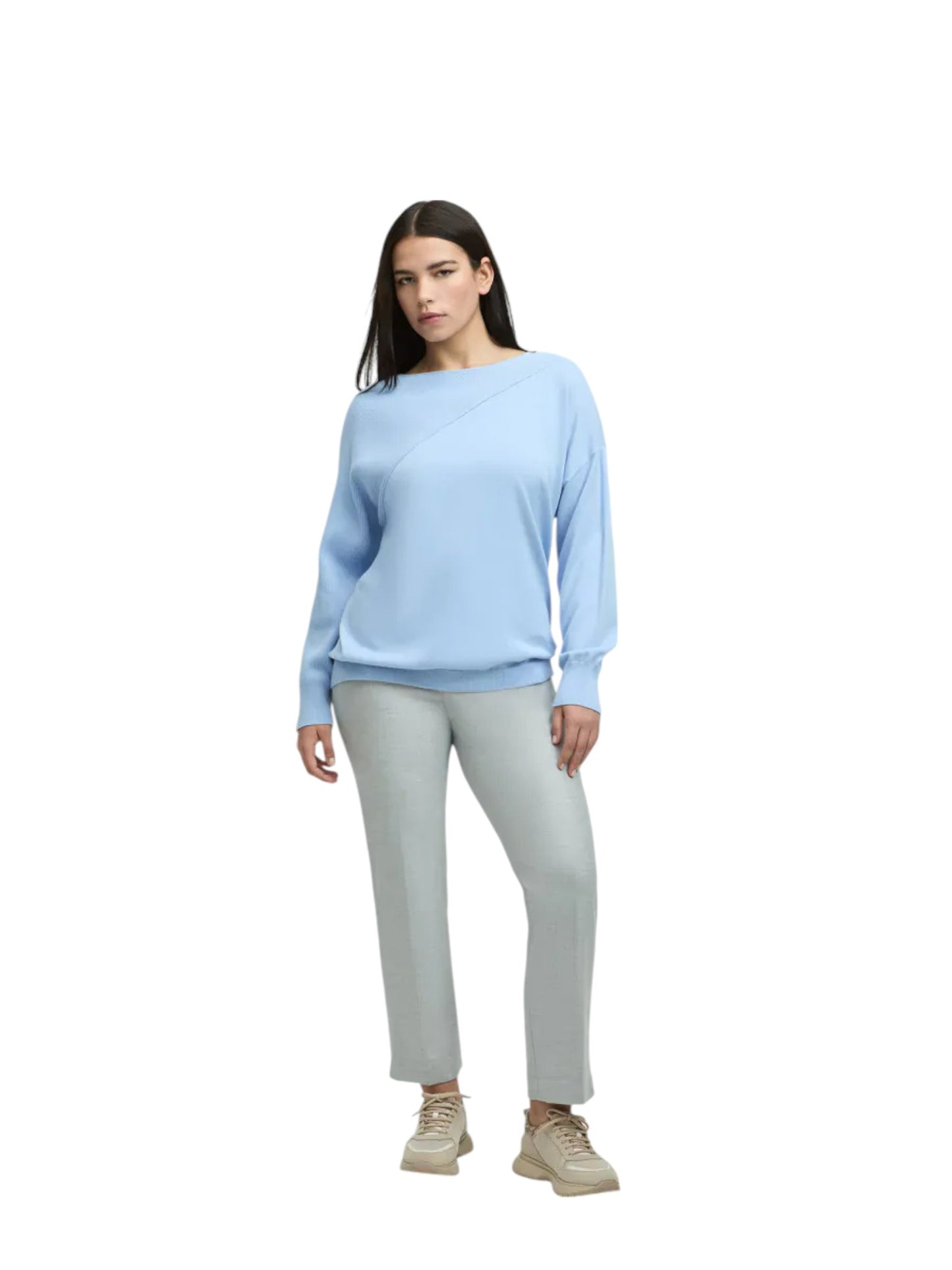 Lichtblauwe pull ANISSA katoen - Xandres