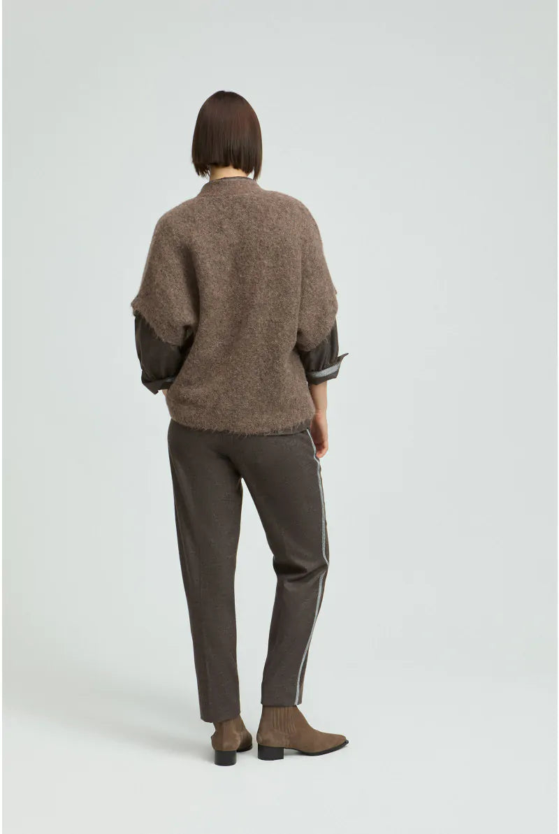 Xandres - bruine wollen gilet ARINSKE