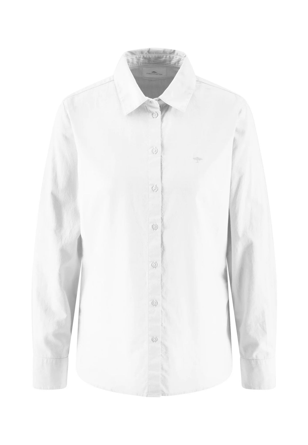 Fynch-Hatton witte blouse met lange mouwen in katoen