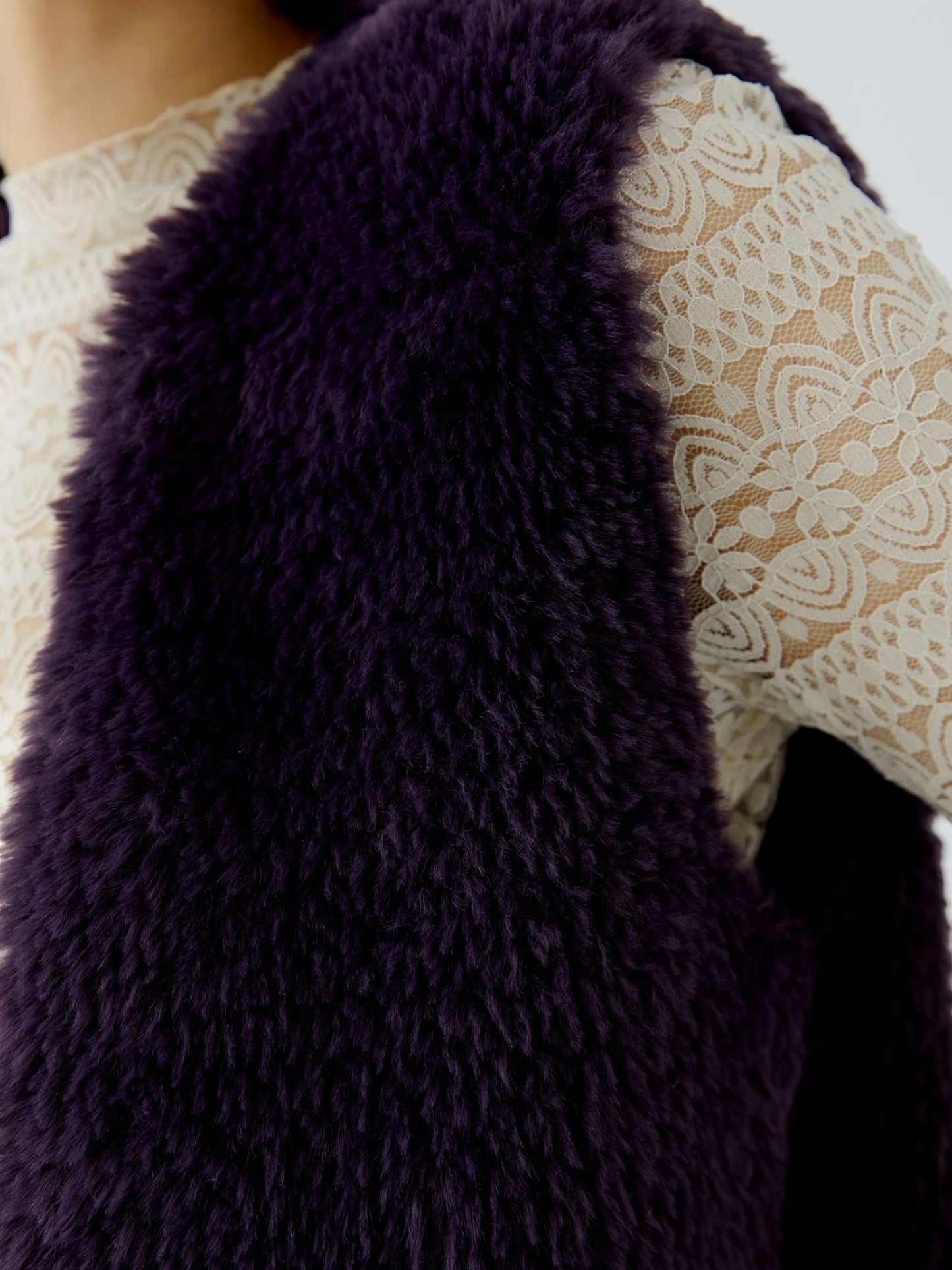 Oui - gebreide mouwloze vest (98077)