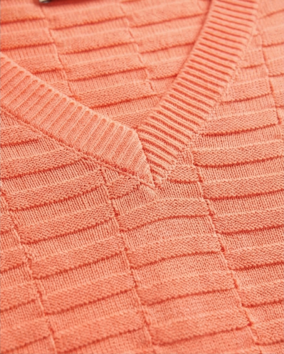 Blue Bay - oranje pull v-hals OPAL