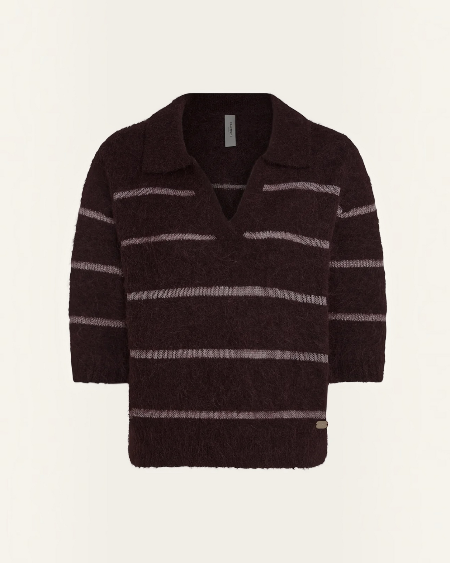 Beaumont Helene Pullover Plum – alpaca damestrui met lurex