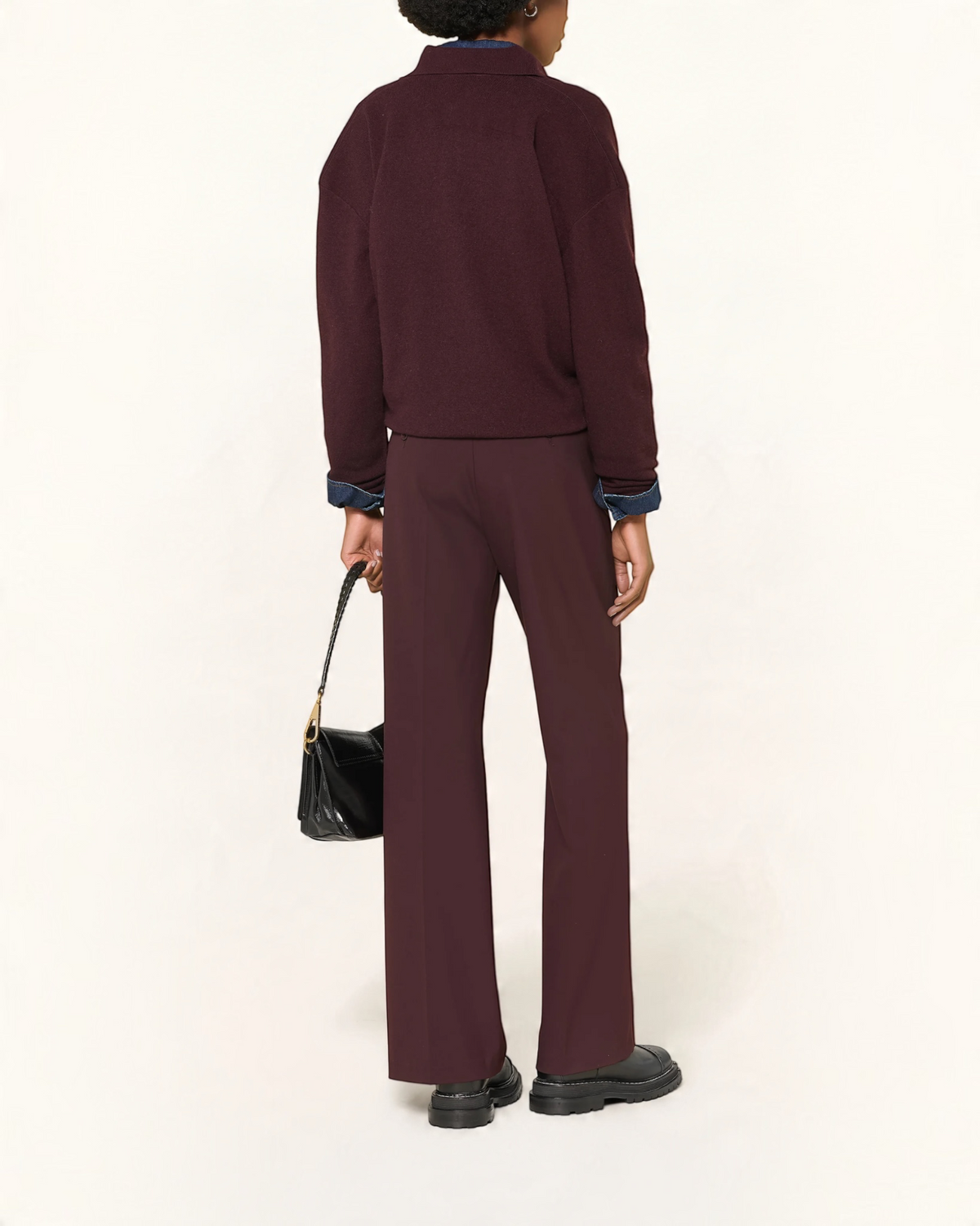 Damesbroek Bordeaux – Hoge Taille & Rechte Pijp | Raffaello Rossi