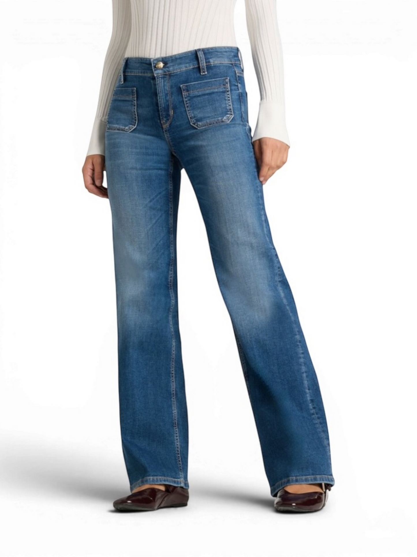 Cambio - blauwe straight jeans Amara