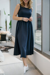 Maxi dress donkerblauw (0091814) - Oui