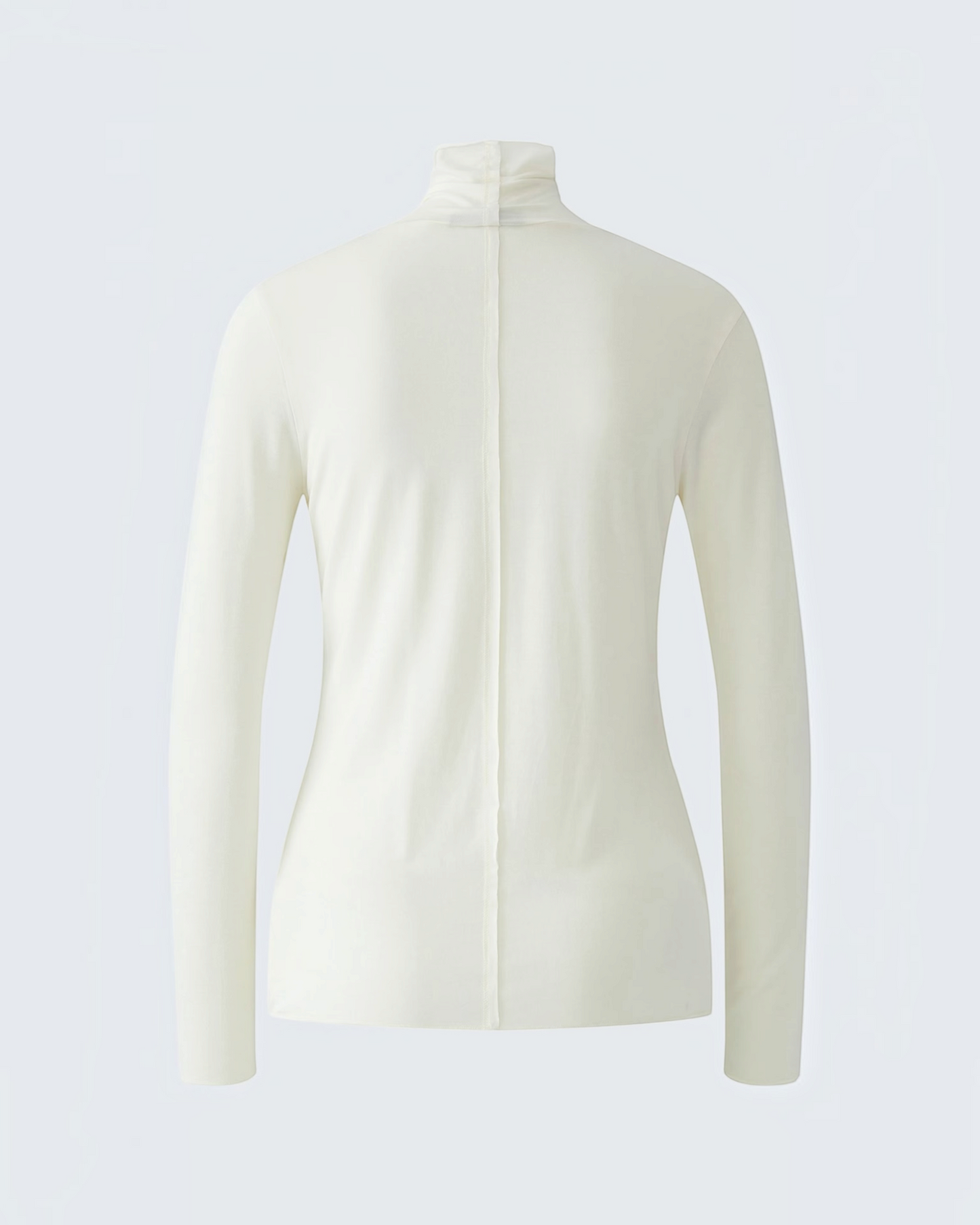 Oui shirt met rolkraag Gardenia – Modal