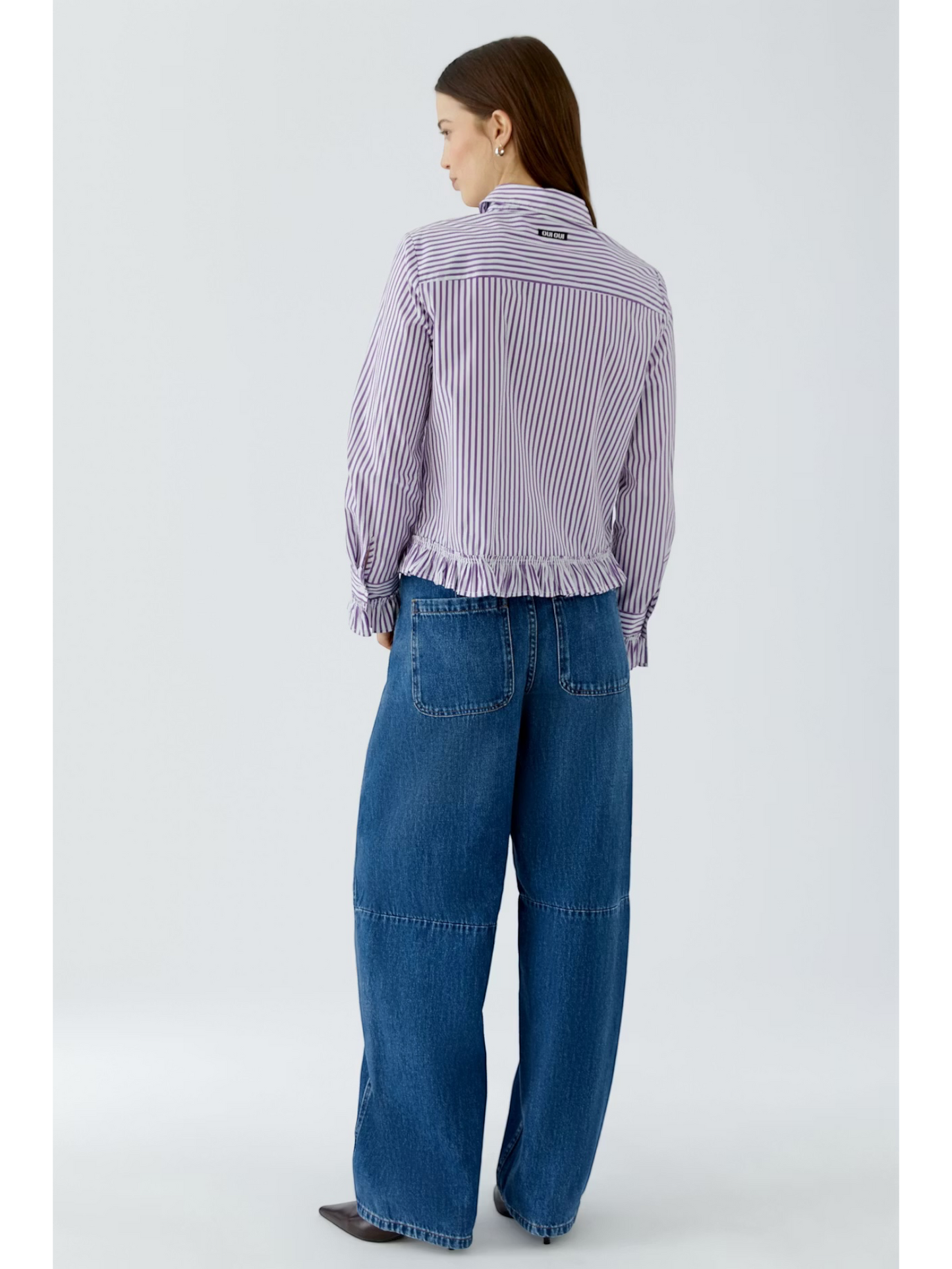 Oui - hemdbloesje wit/violet (99104)