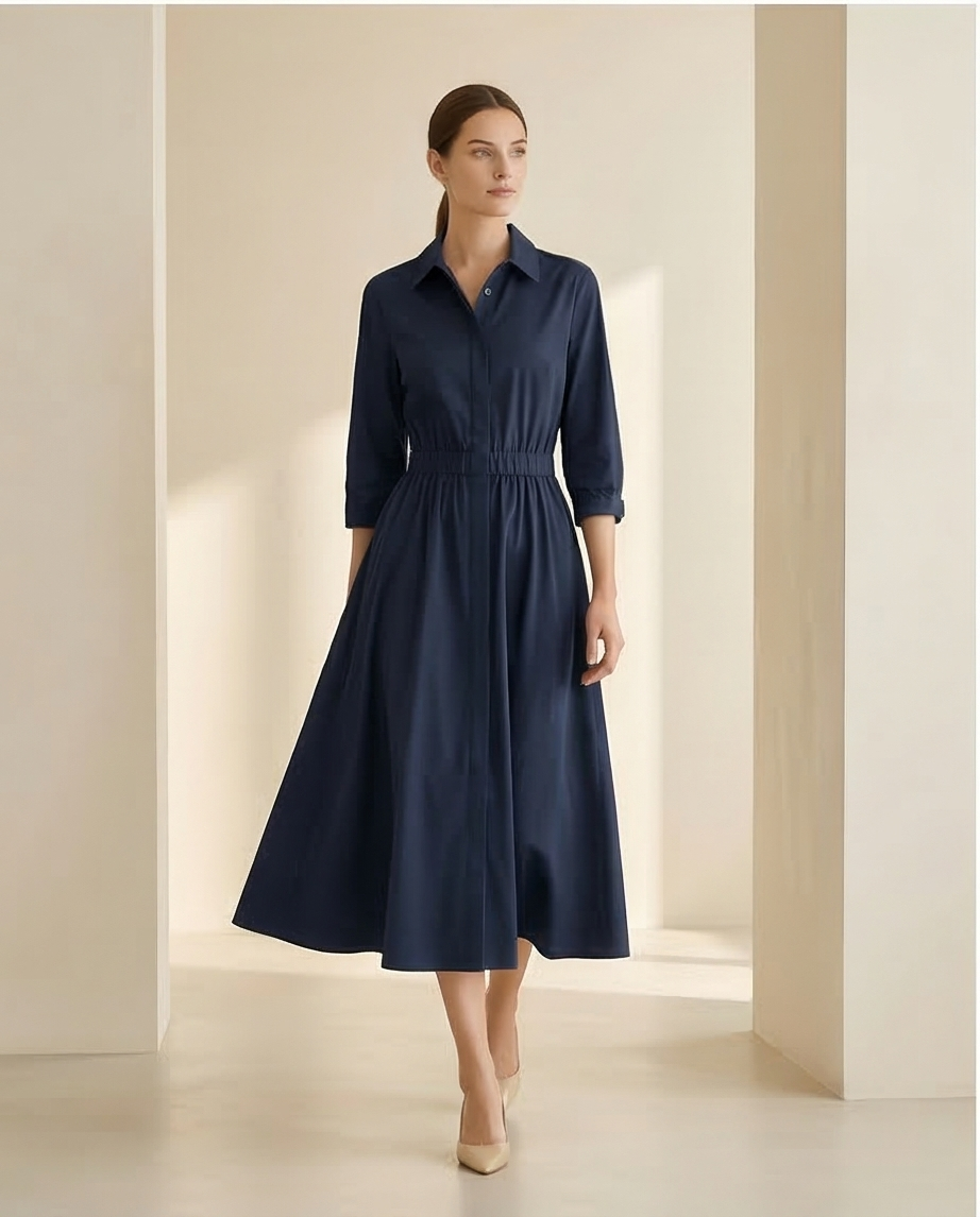 Catnoir - lange blauwe jurk