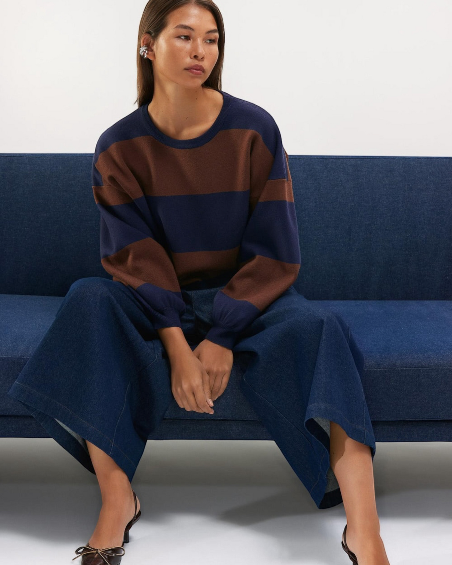 Senso Ilaisa broekrok donkerblauw – wide leg