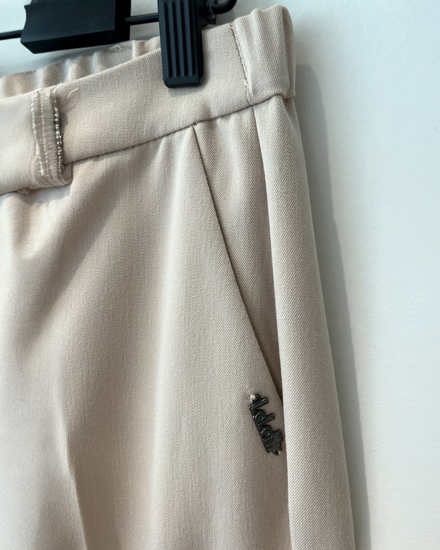 Broek met hoge taille EMILIA creme - Lalotti