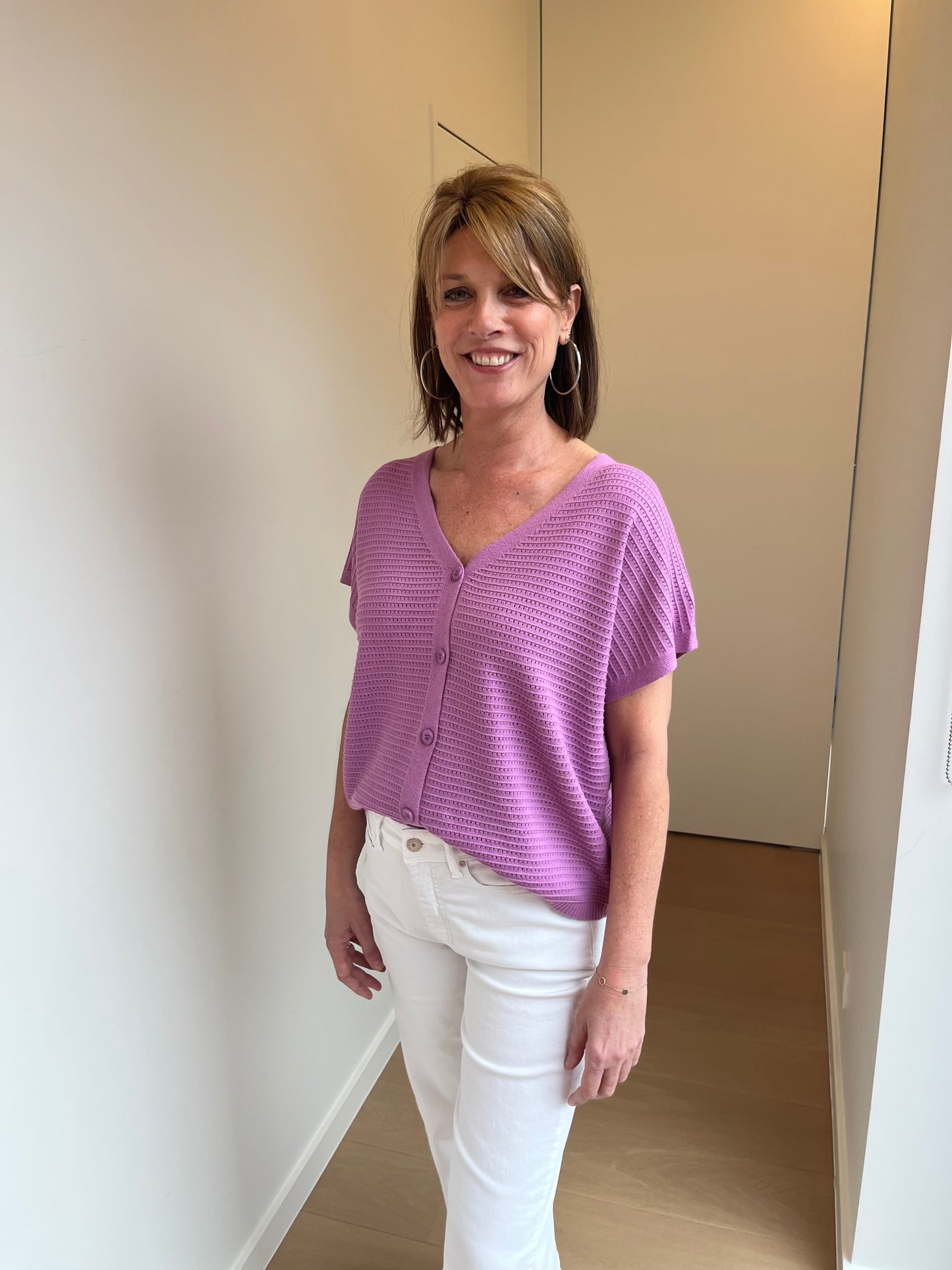 Ydence - gilet/pull ELIN violet