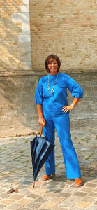 Hoogblauwe broek JANELLE van Senso (S9539)