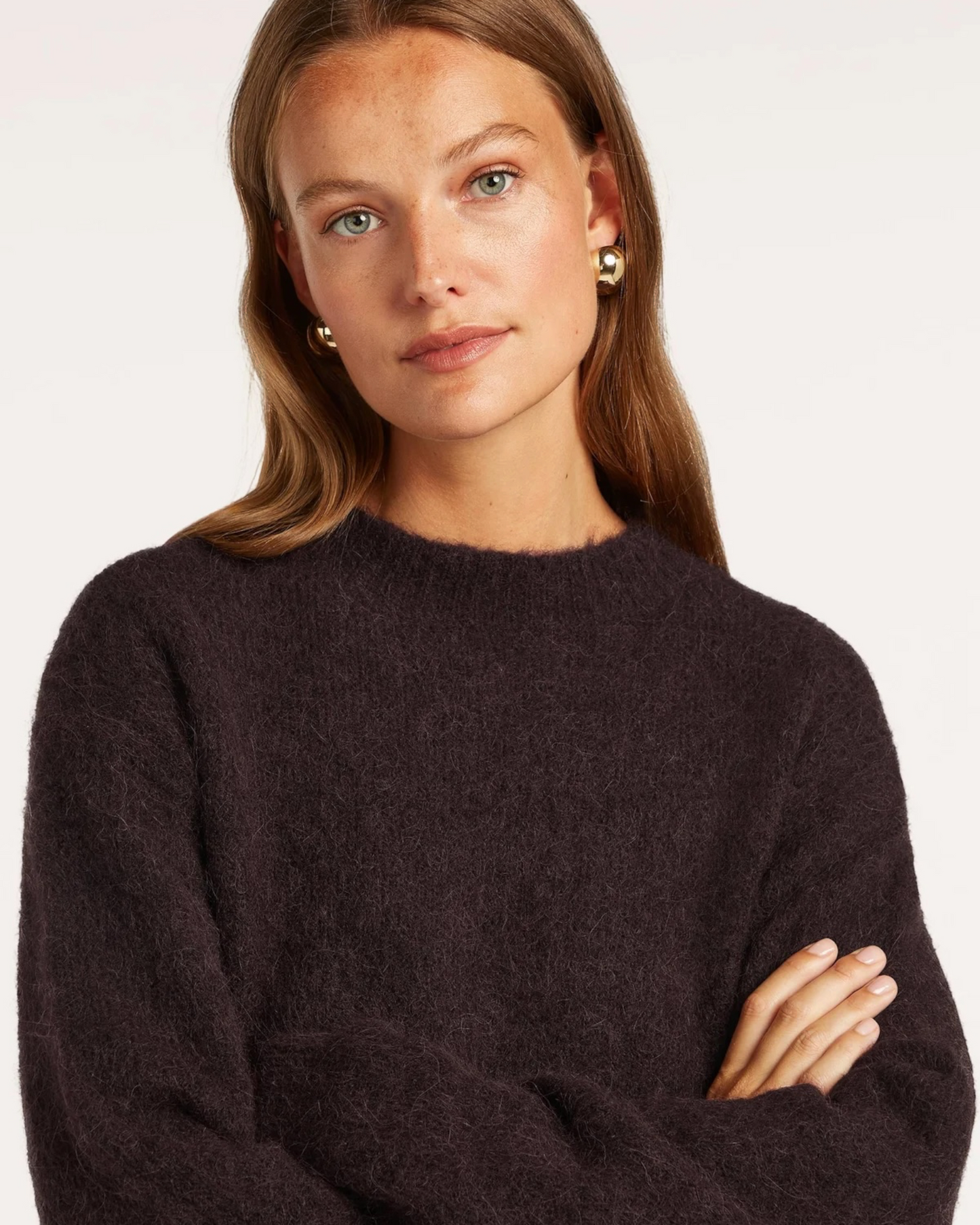 Beaumont Petrona Pullover Plum – zachte alpaca damestrui