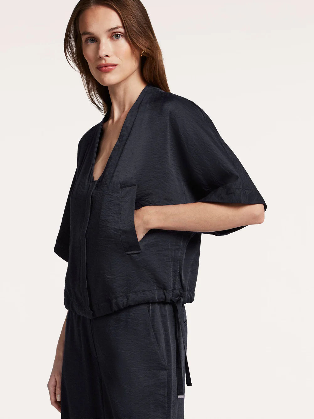 Beaumont - CIRO blauwe vest satijn