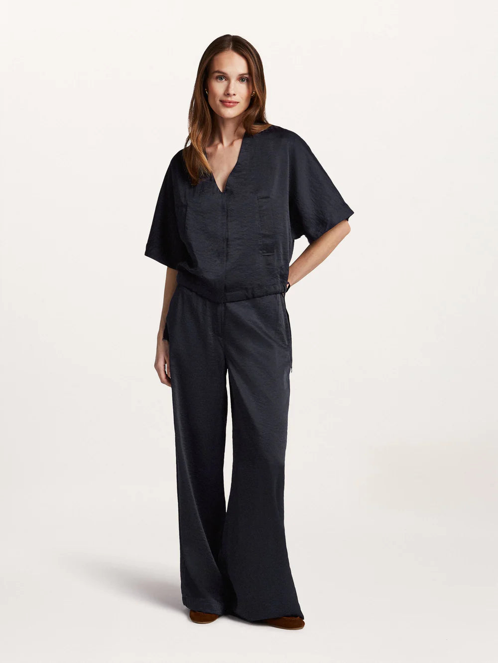 Beaumont - CIRO blauwe vest satijn