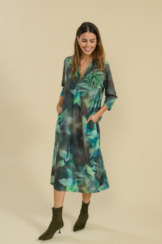 FARAH FASHION - KLEED - FATI MAX - PRINT/GROEN