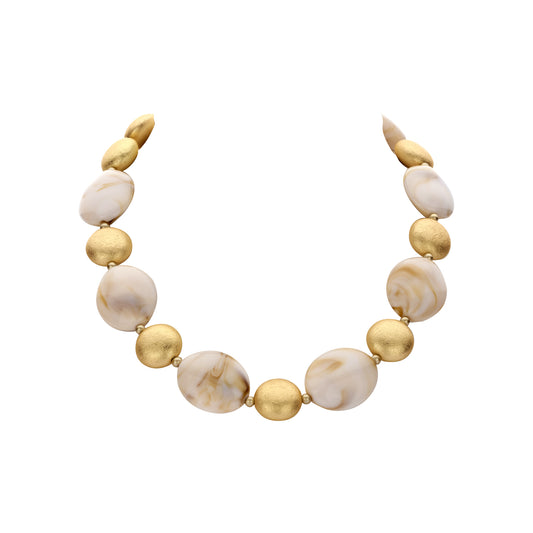 Les Cordes - halsketting DAMON beige
