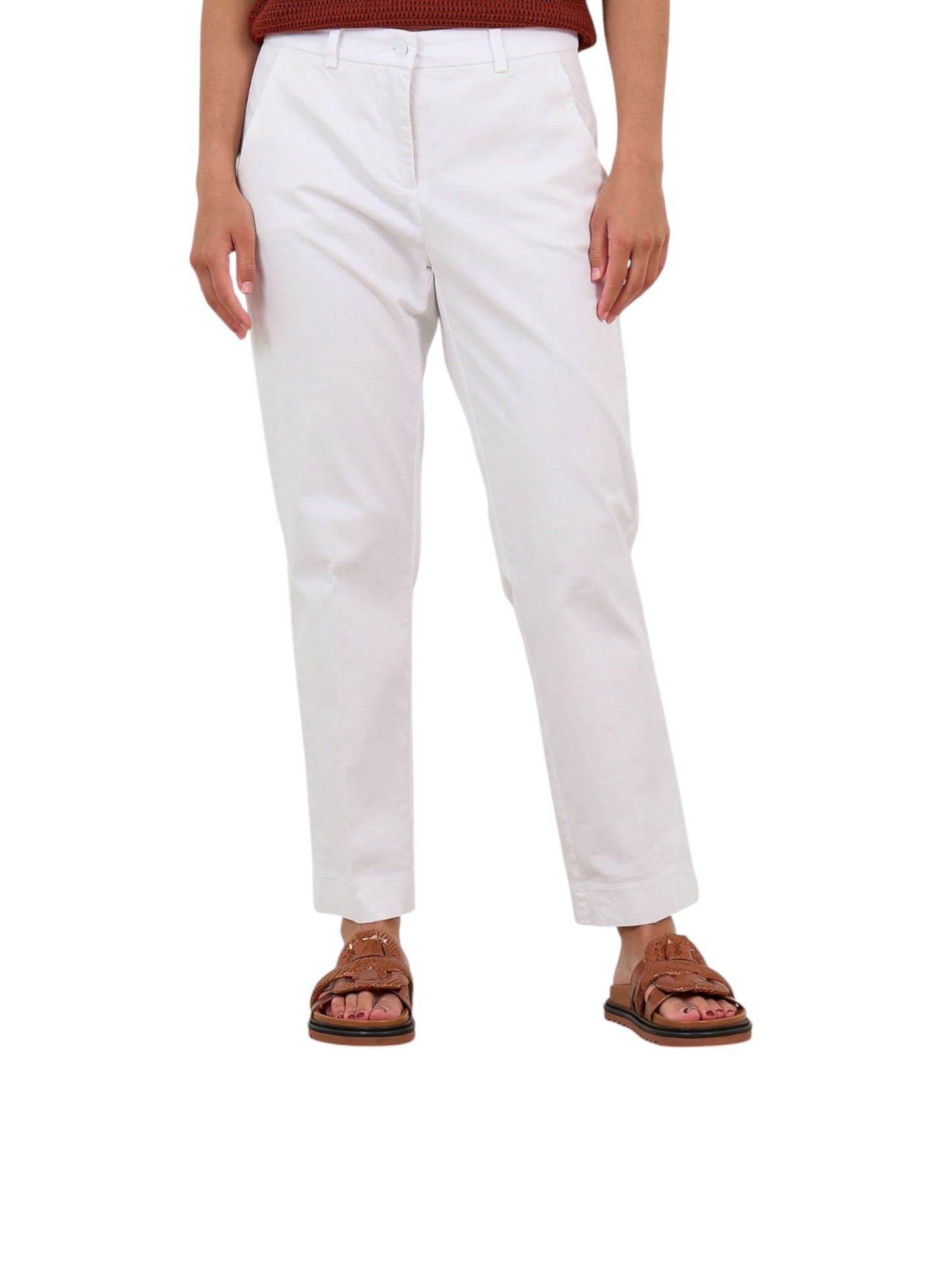 Cambio - witte chino KIANA rechte pijpen
