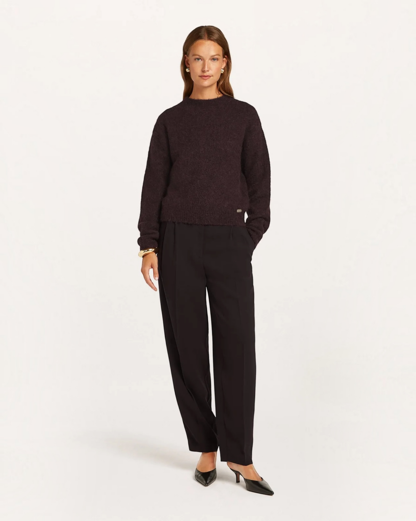 Beaumont Petrona Pullover Plum – zachte alpaca damestrui