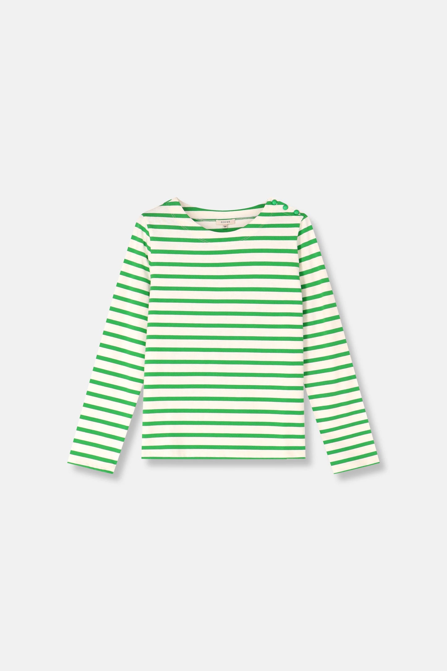 Groen-witte t-shirt SAMI - Gigue