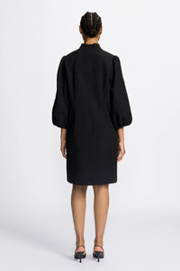 Zwarte jurk in jacquard Xandres (KAMIS)