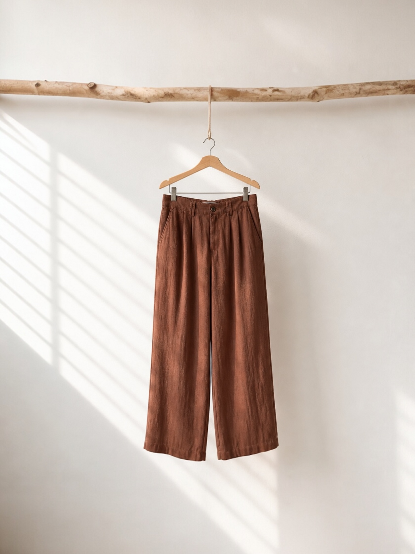 Fynch Hatton - bruine 7/8 broek met verstelbare band