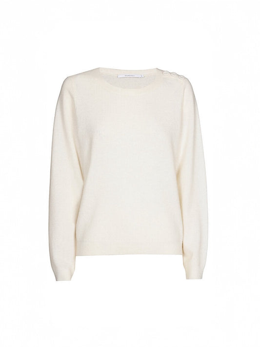 Pull AGIZE ecru met knoopdétail - Xandres