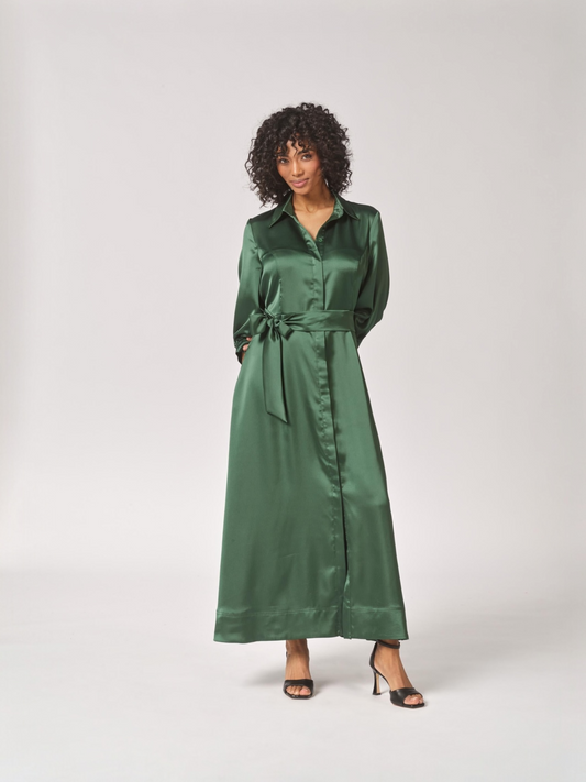 Lalotti - lang groen kleed ESMEE LONG