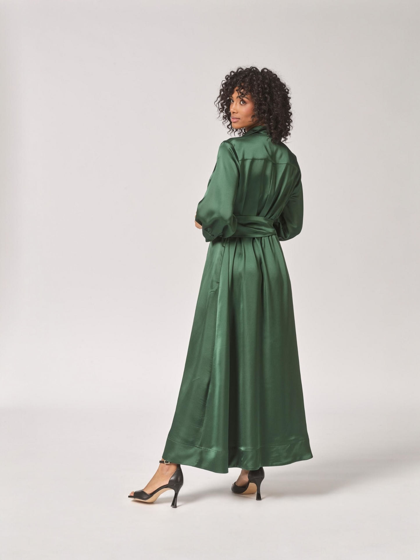 Lalotti - lang groen kleed ESMEE LONG