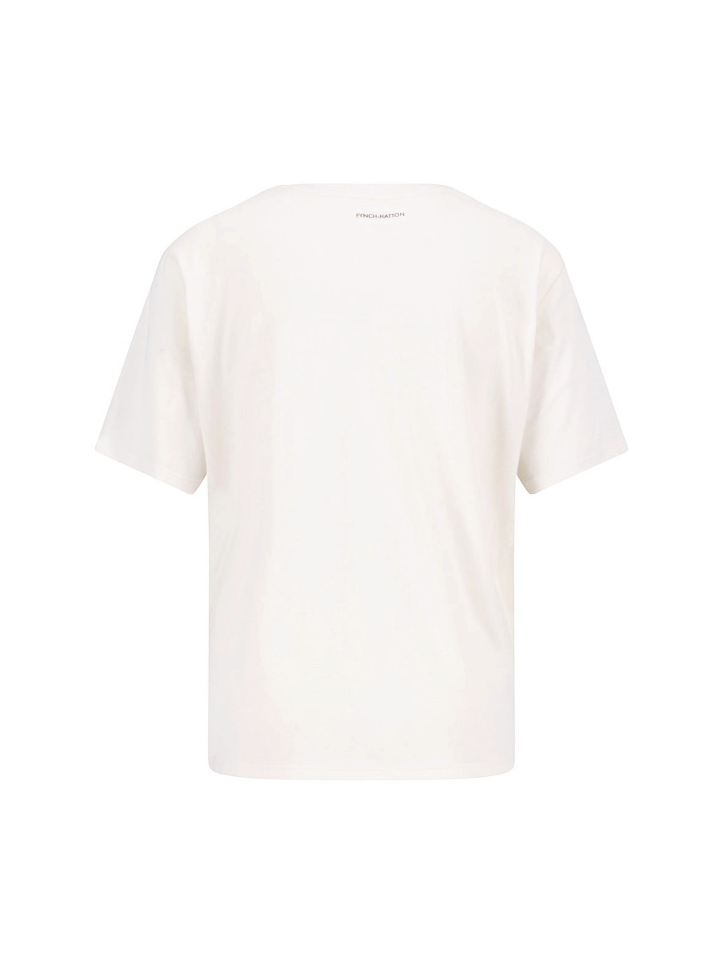 FYNCH HATTON- T-SHIRT VAN EEN KATOEN-MODALMIX MET PRINT OP DE VOORKANT EN RONDE HALS