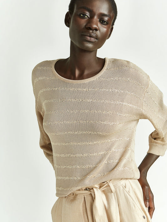 Gestreepte pull ALIENE van fijne viscose - Xandres
