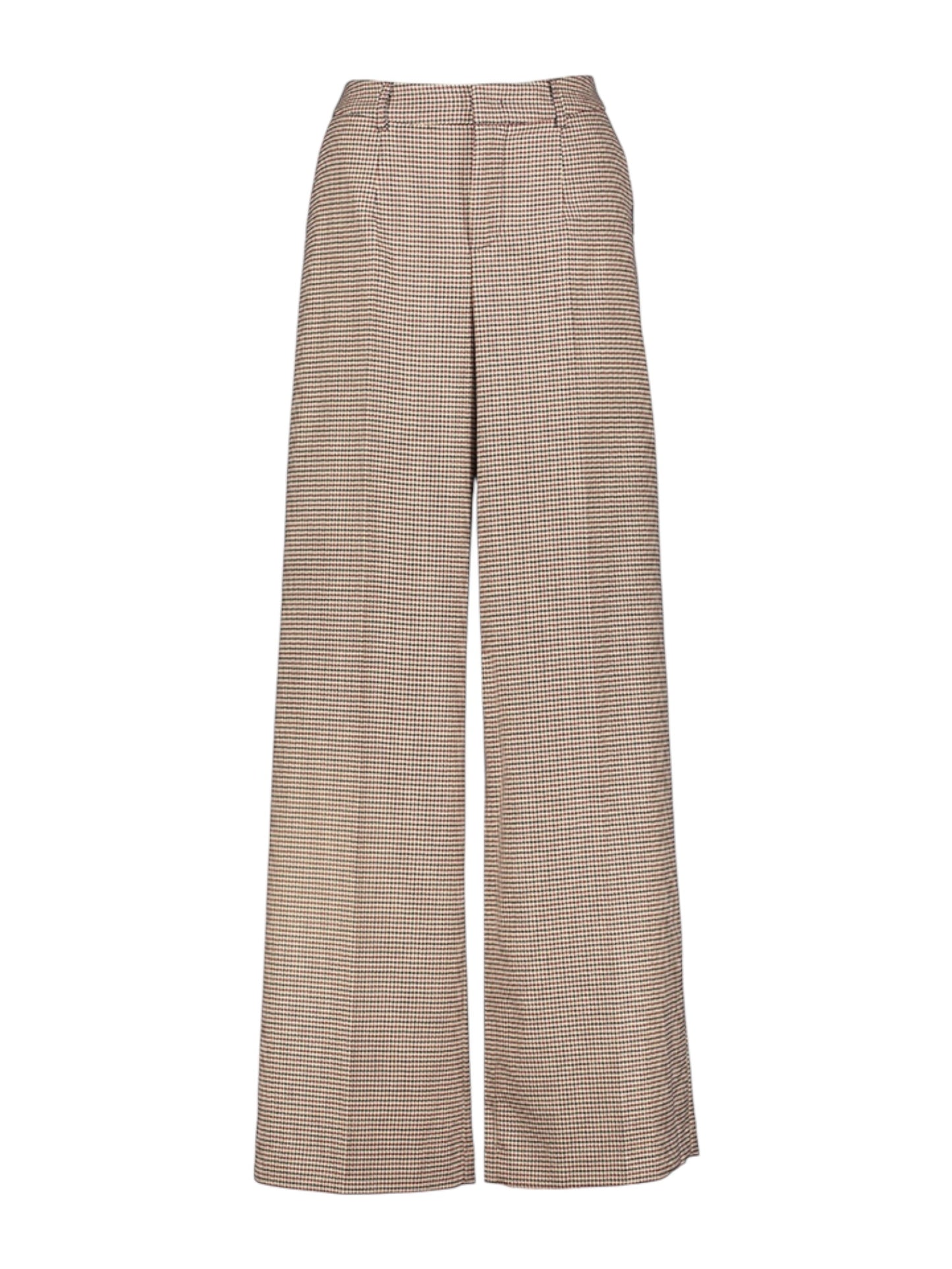Lalotti - OSCARE wijde broek met hoge taille - pied de poule