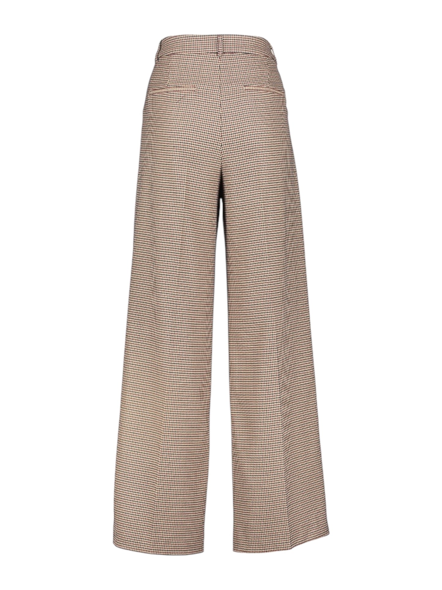 Lalotti - OSCARE wijde broek met hoge taille - pied de poule
