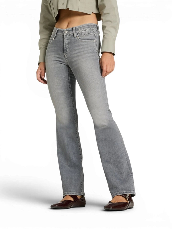 Cambio - Grijze flared fit jeans Paris Flared