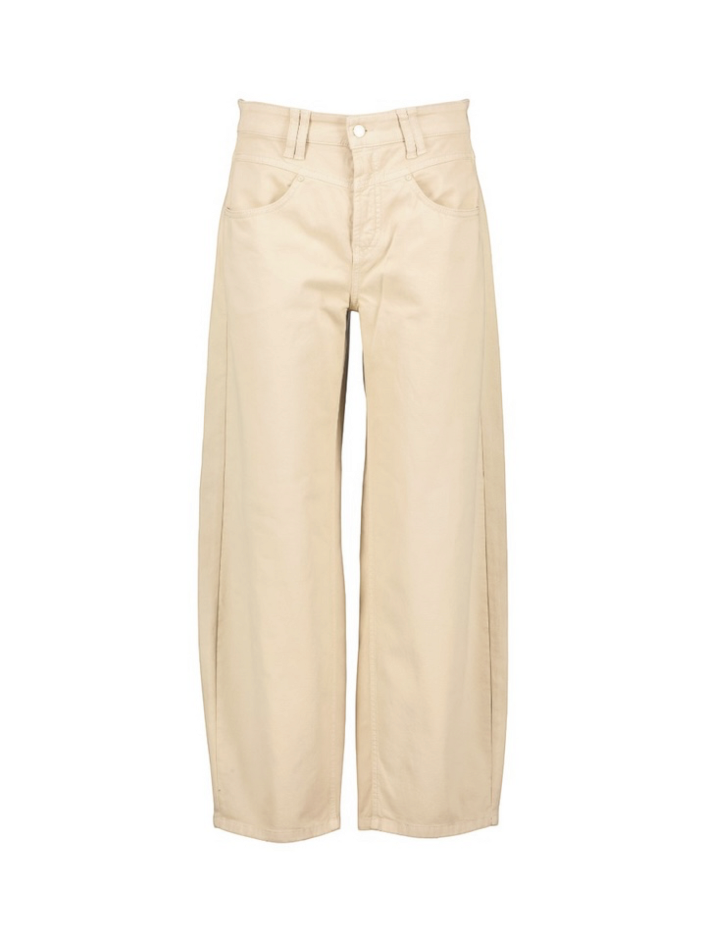 Cambio - zandkleurige barrel fit jeans model Odele