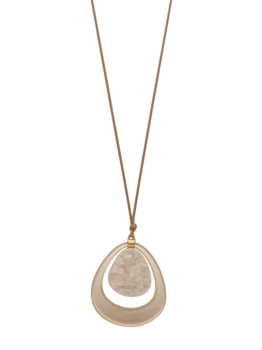 Les Cordes - ketting KONDO beige