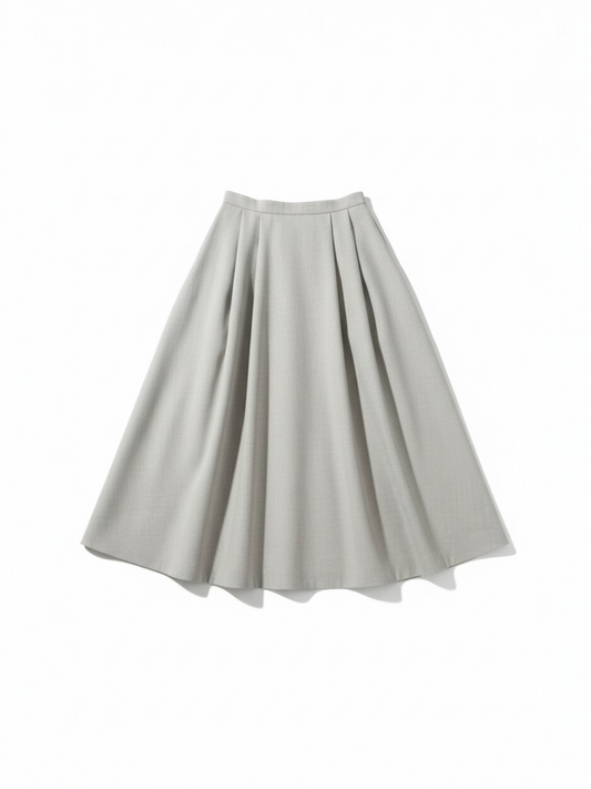 Lalotti - grijze lange rok ROZETTE