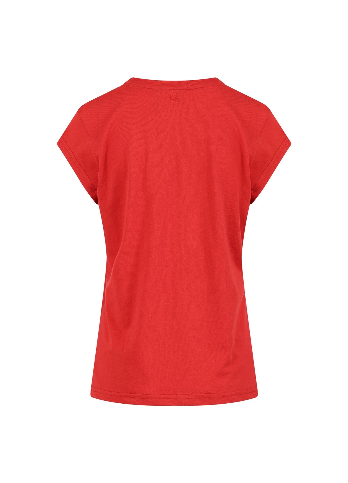 T-shirt v- hals berry red(CCH1101) - CC HEART