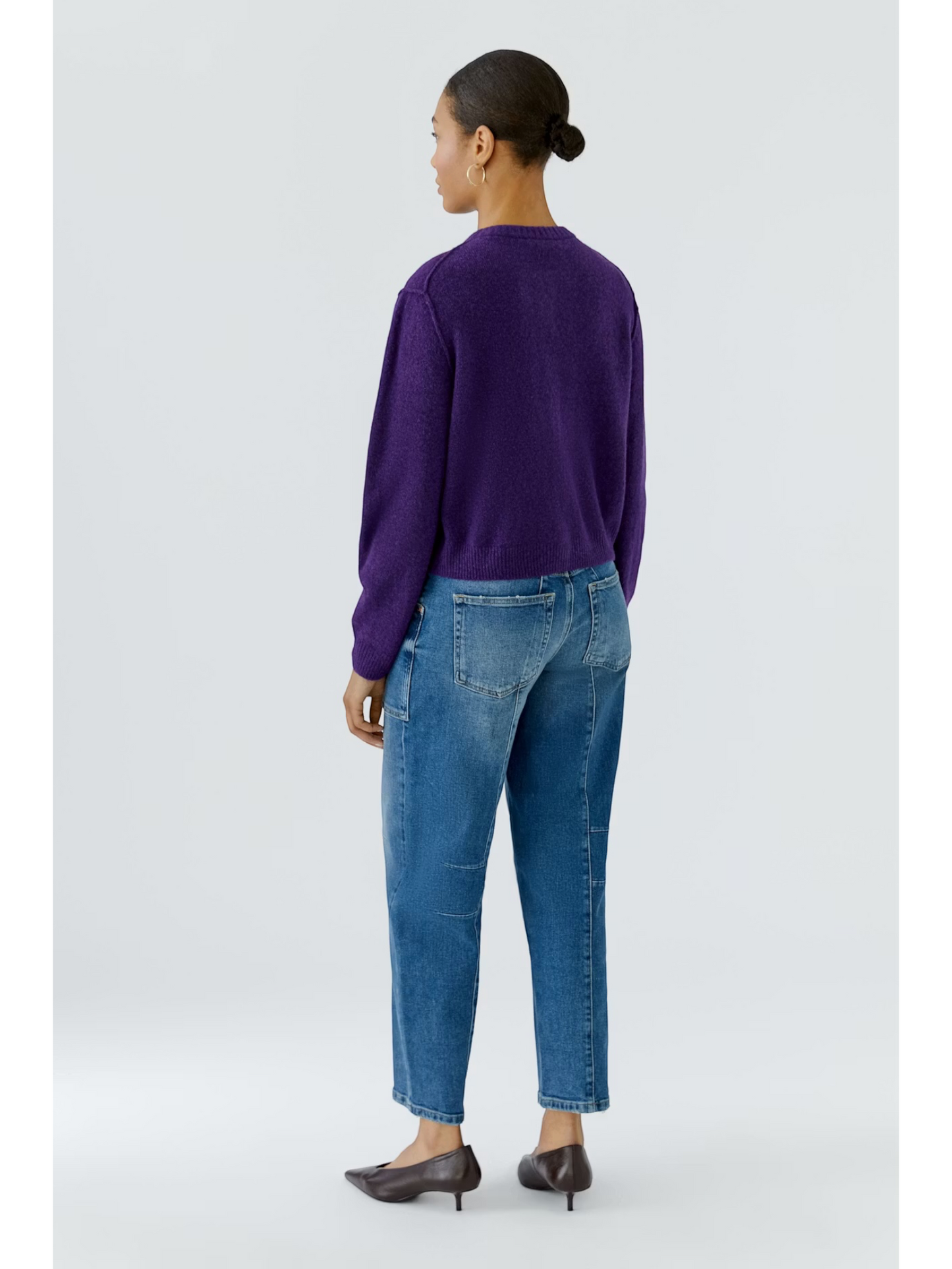 Oui - gilet met knopen violet (94462)