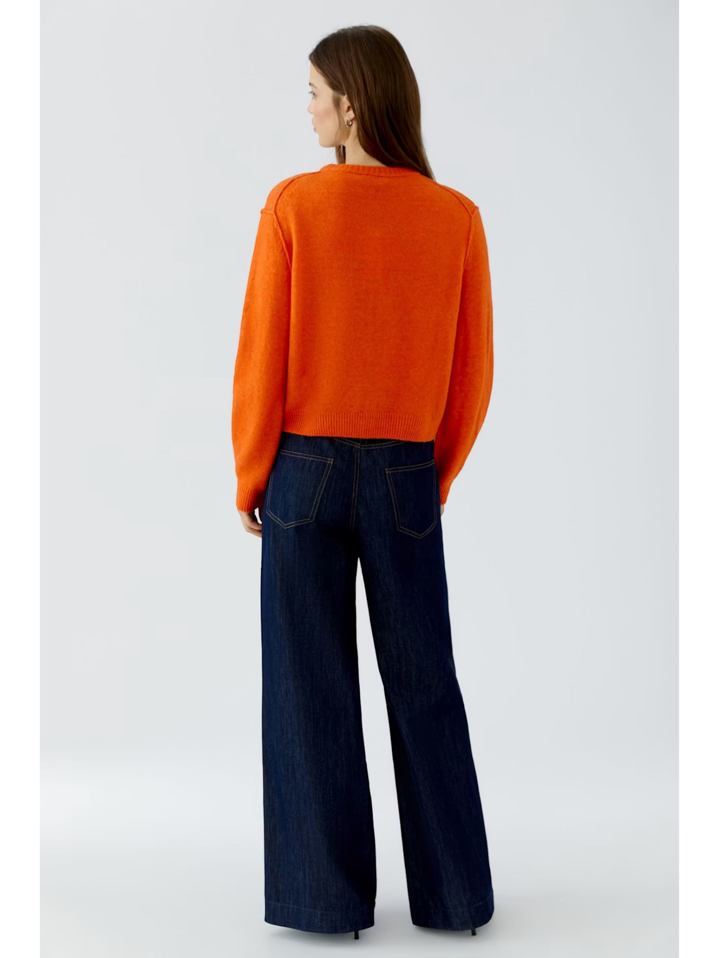 Oui - gilet met knopen oranje (94462)