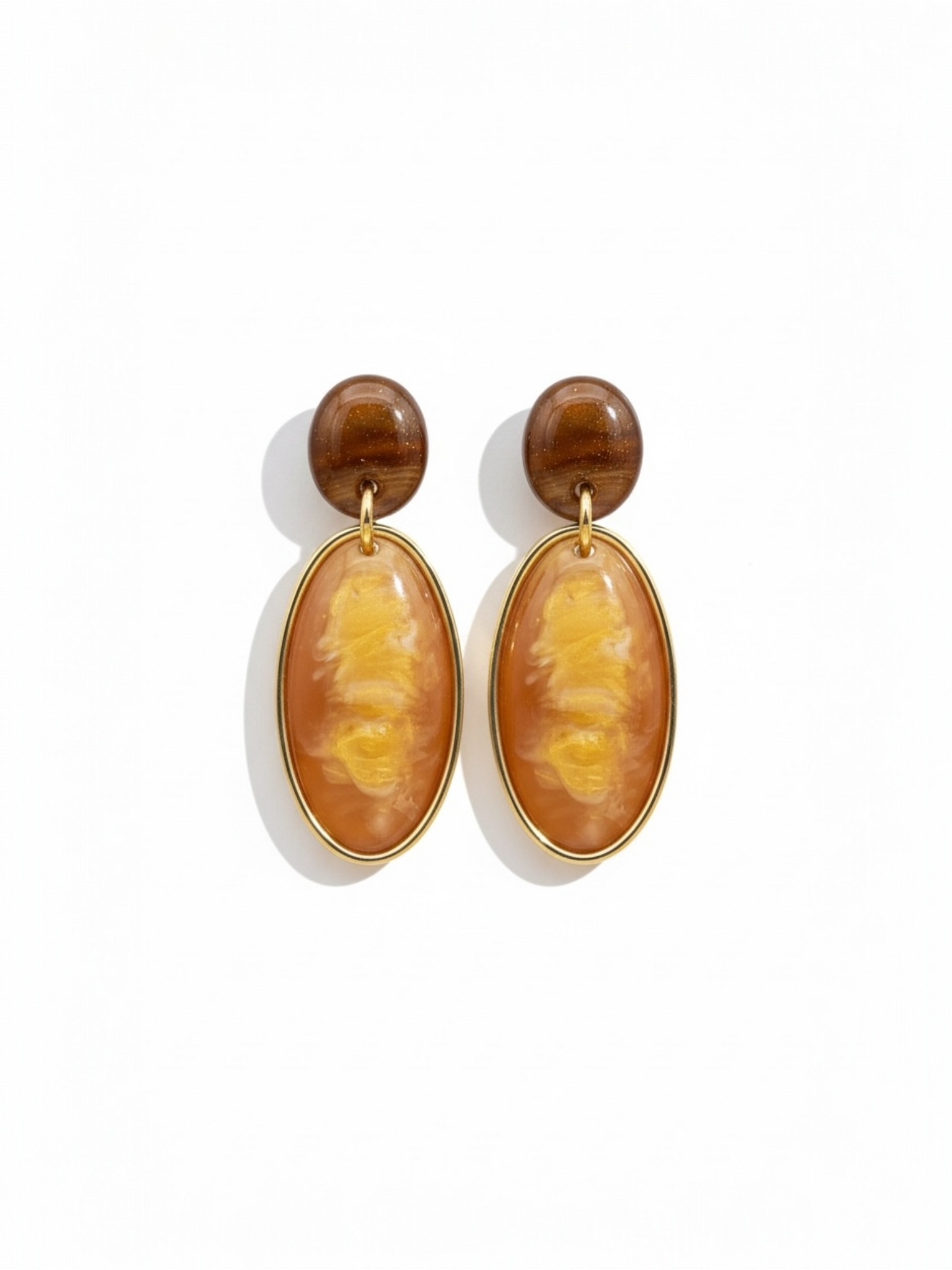 Les Cordes - KARLA oorbellen cognac