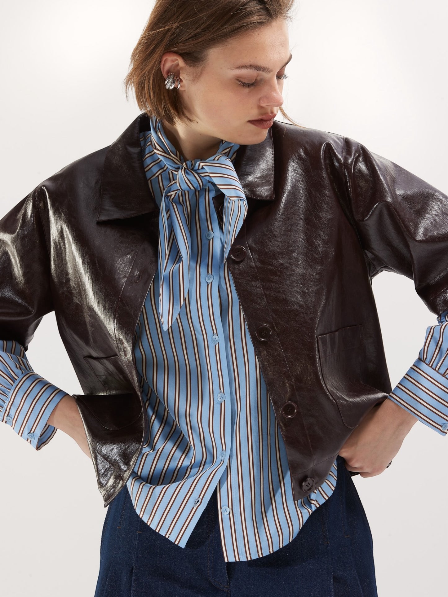 Senso - SAXA bloes lichtblauw camel strepen (S2925BL-R/SAXA)