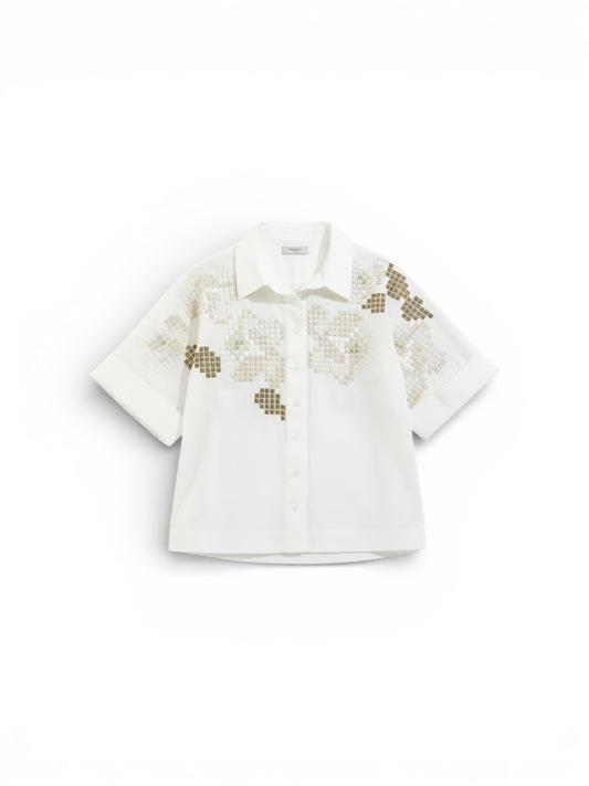 Senso - Bloes YLSE korte mouw borduursel (S2325)