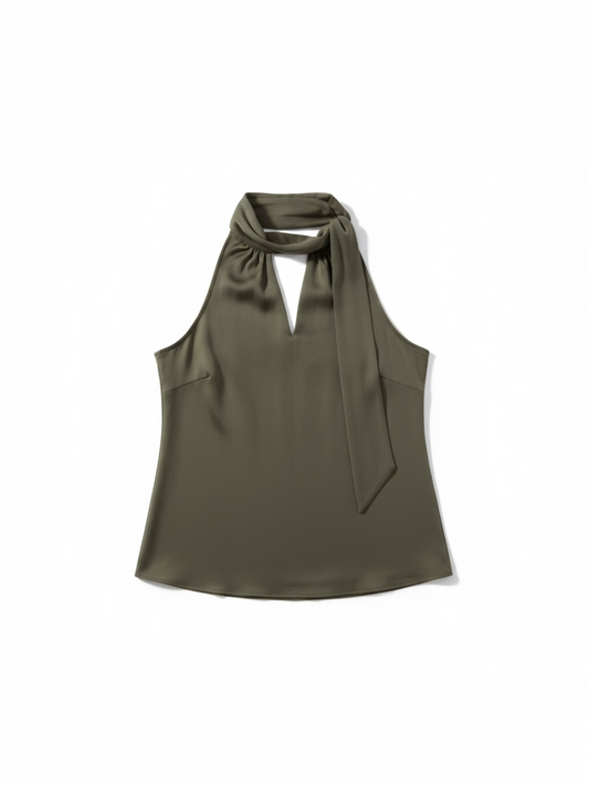 Senso - top AROMA met sjaal kaki (S2183)