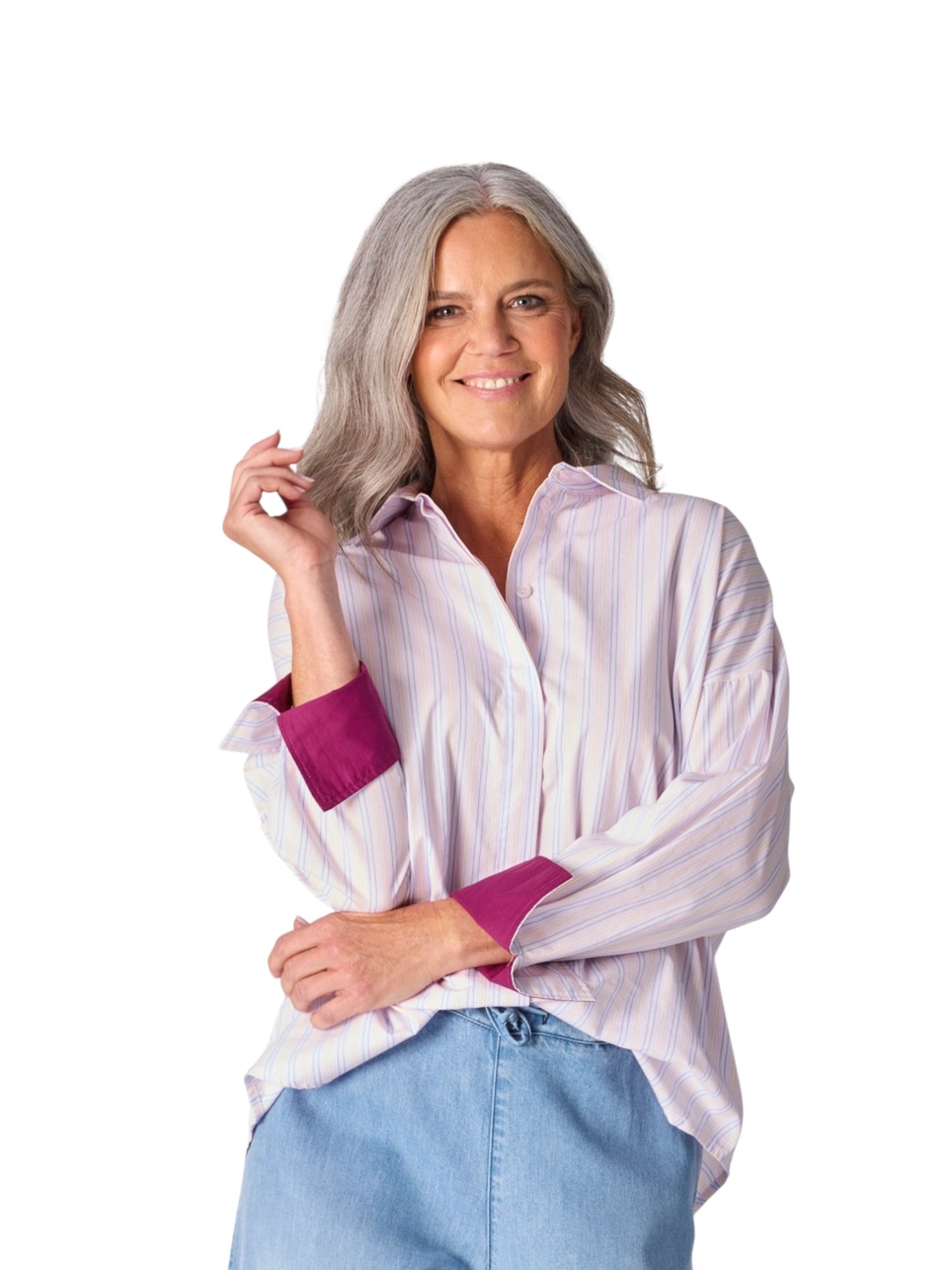 Lalotti - katoenen bloes PEARL met manchette détail