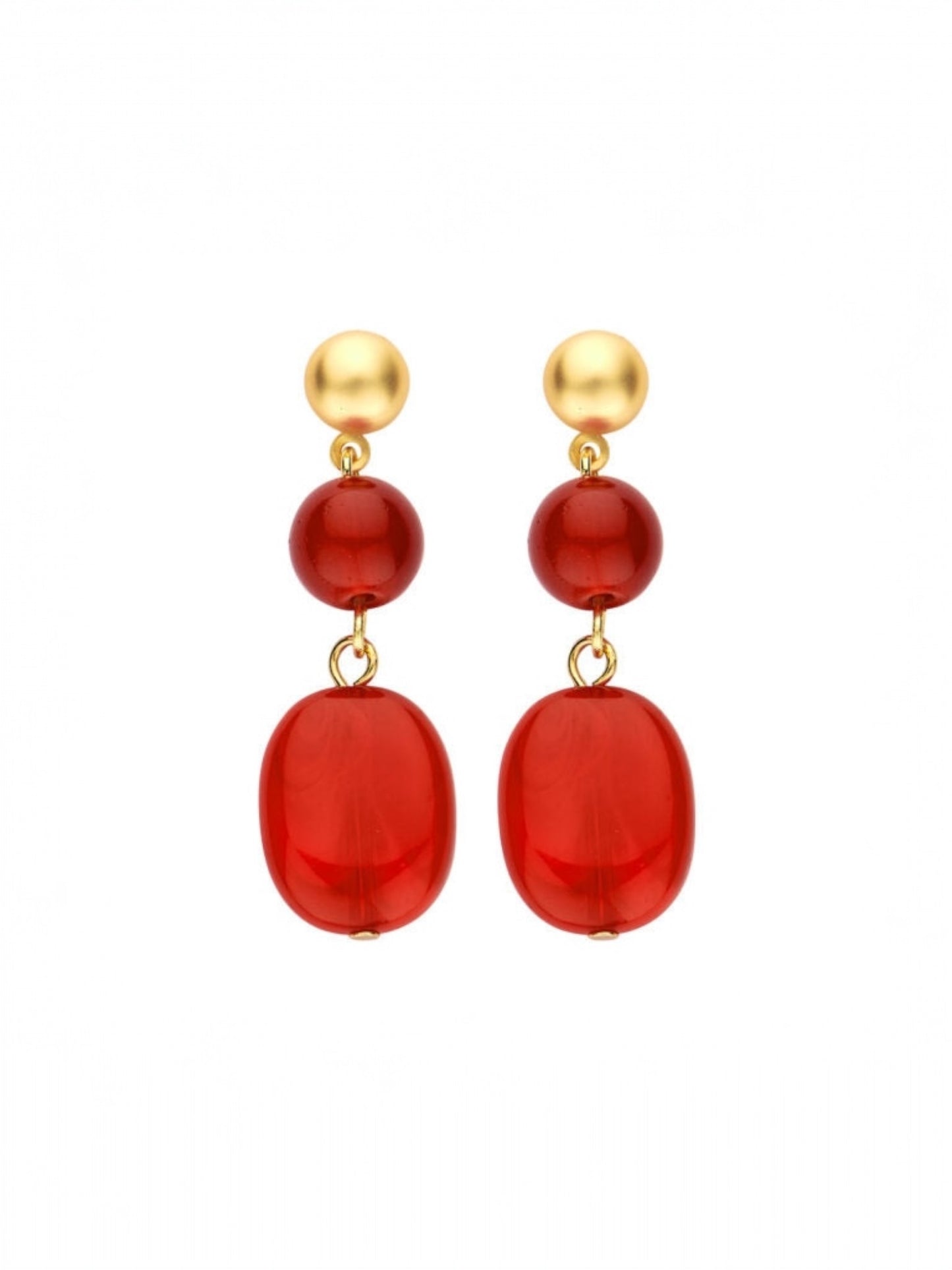 Les Cordes - DENNE oorbellen rood